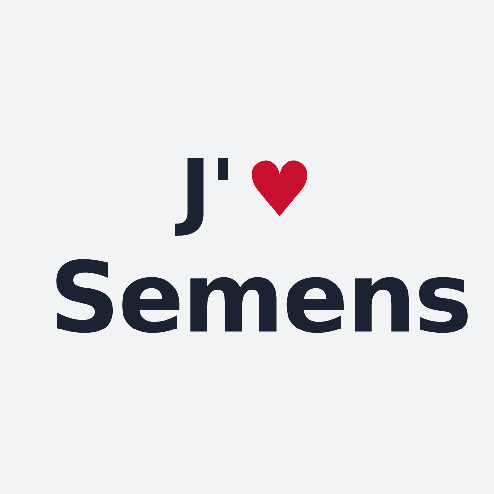 Poster personnalisé Semens — design J'aime Semens