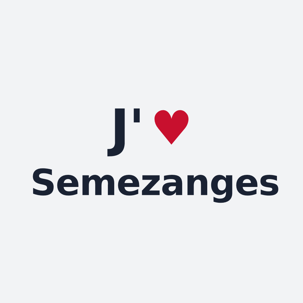 Poster personnalisé Semezanges — design J'aime Semezanges