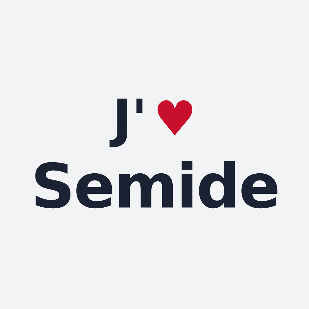 Poster personnalisé Semide — design J'aime Semide