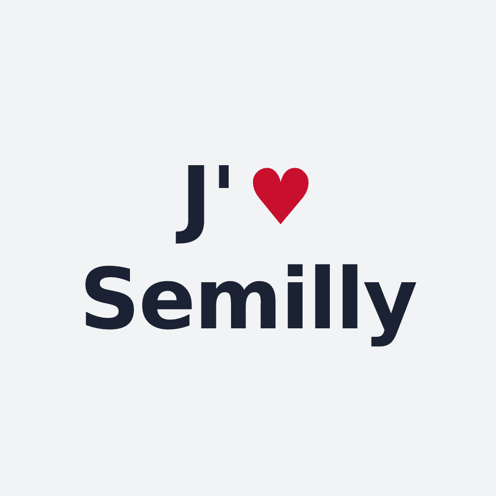 Poster personnalisé Semilly — design J'aime Semilly