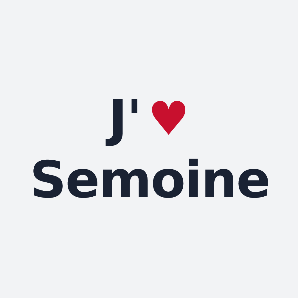 Poster personnalisé Semoine — design J'aime Semoine