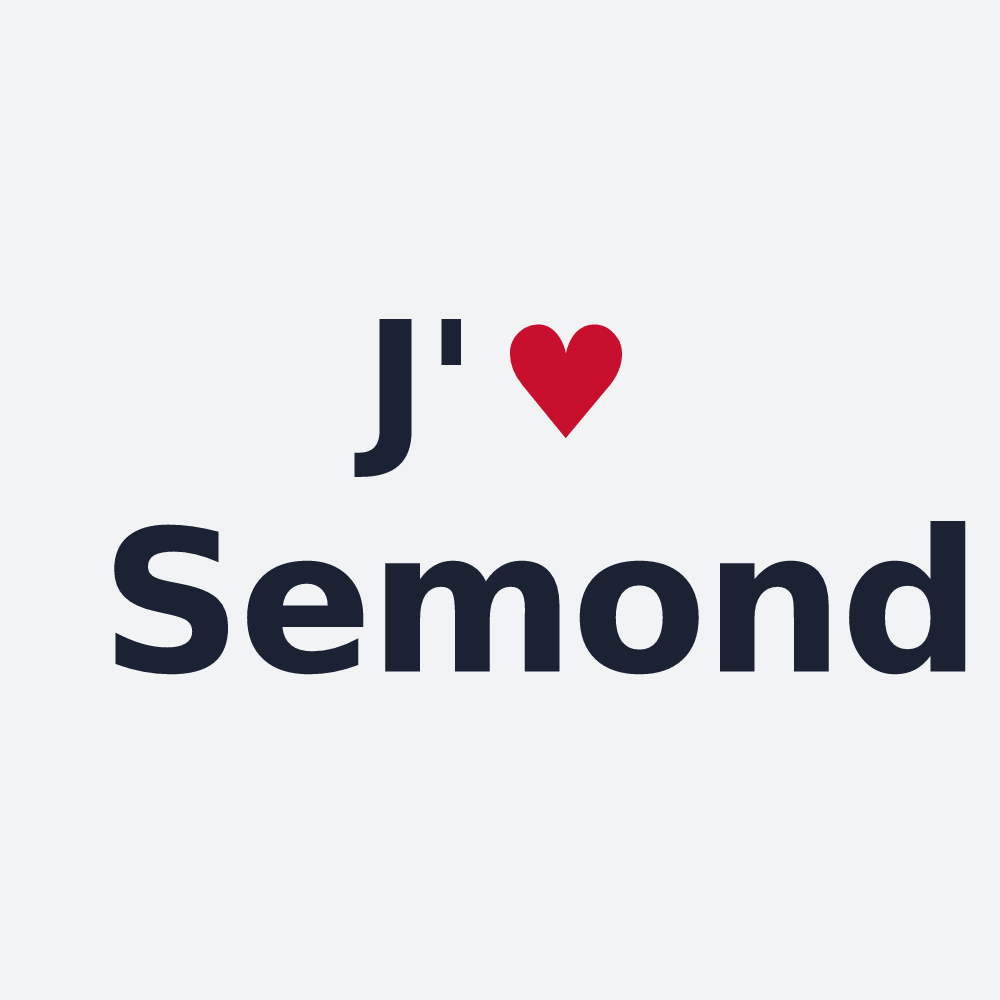 Poster personnalisé Semond — design J'aime Semond