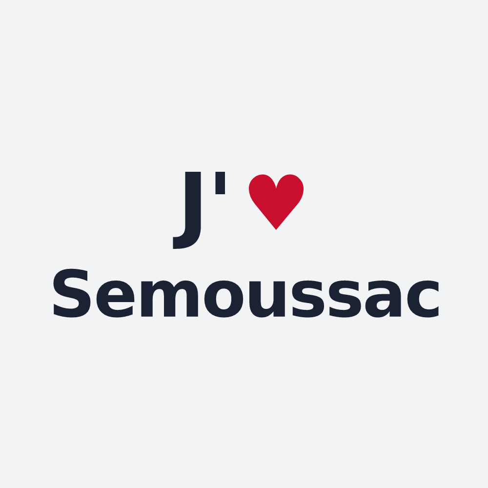 Poster personnalisé Semoussac — design J'aime Semoussac