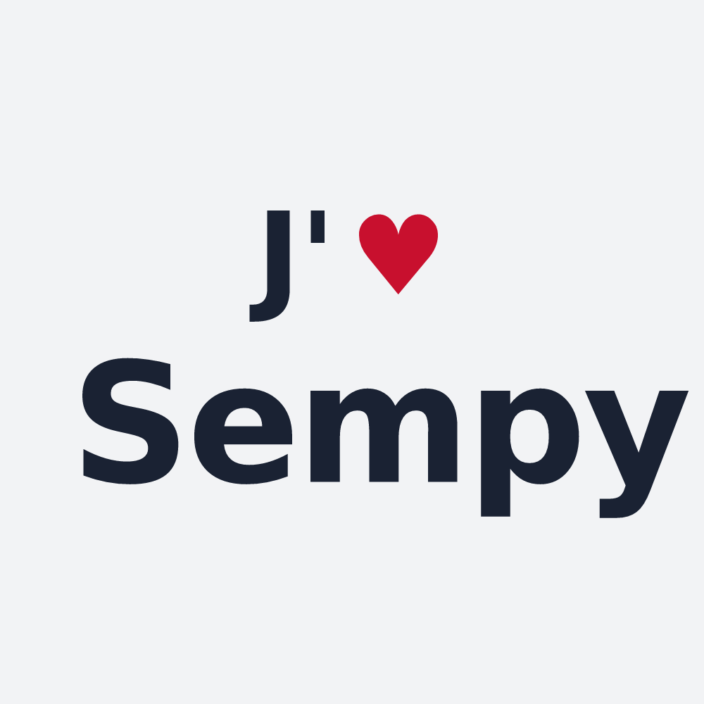Poster personnalisé Sempy — design J'aime Sempy