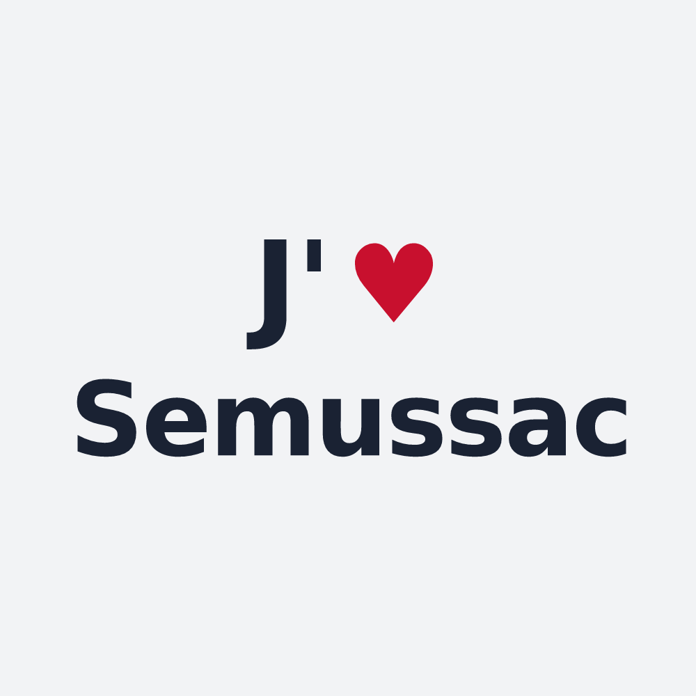 Poster personnalisé Semussac — design J'aime Semussac