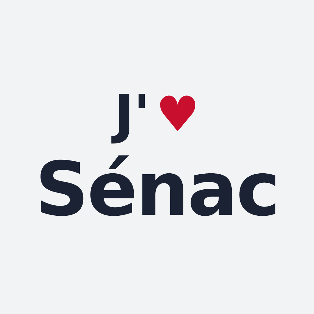 Poster personnalisé Sénac — design J'aime Sénac
