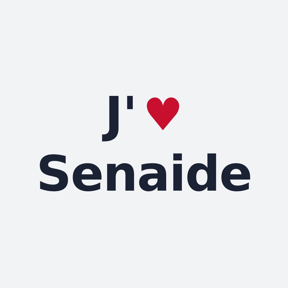 Poster personnalisé Senaide — design J'aime Senaide