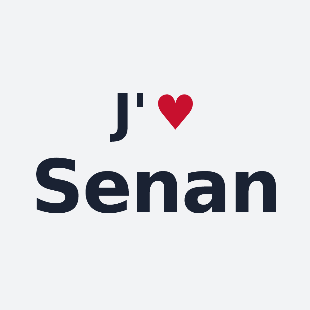 Poster personnalisé Senan — design J'aime Senan