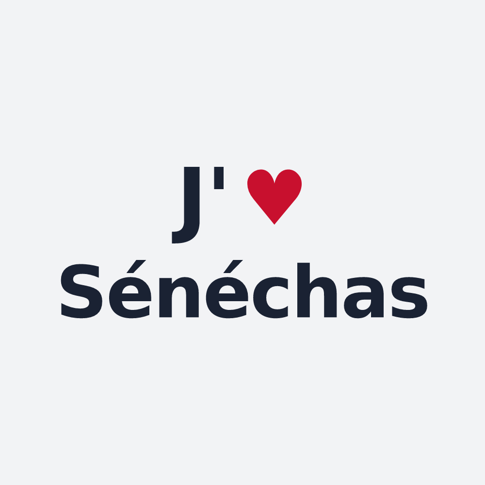 Poster personnalisé Sénéchas — design J'aime Sénéchas
