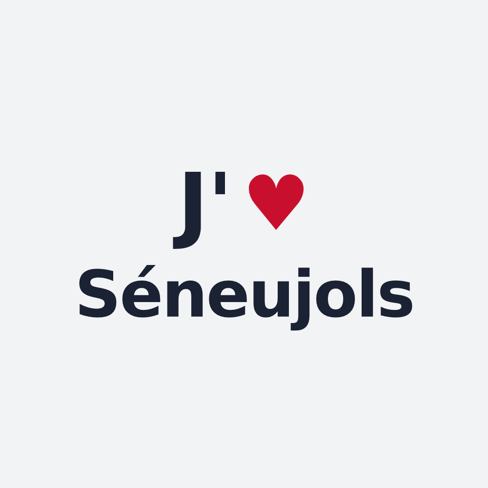 Poster personnalisé Séneujols — design J'aime Séneujols