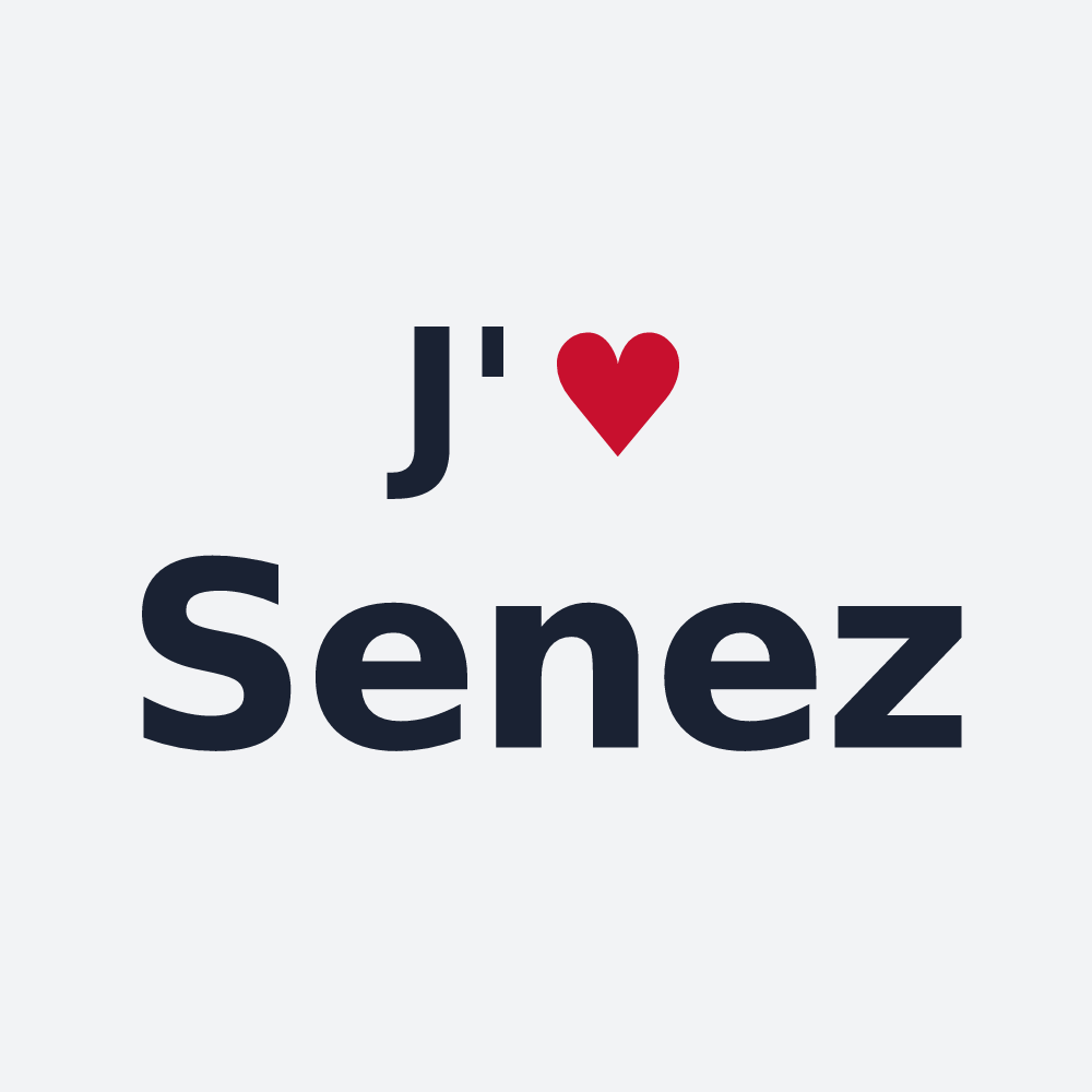 Poster personnalisé Senez — design J'aime Senez