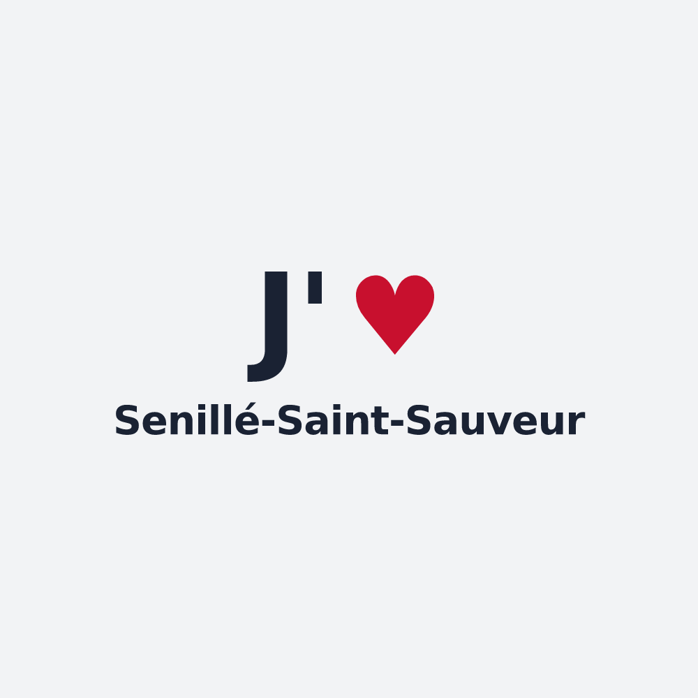 Poster personnalisé Senillé-Saint-Sauveur — design J'aime Senillé-Saint-Sauveur