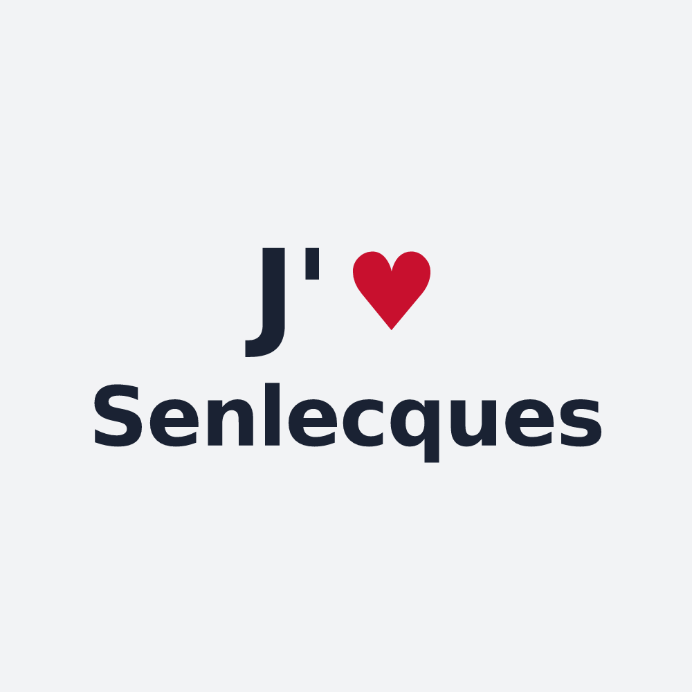 Poster personnalisé Senlecques — design « J'aime Senlecques » imprimé sur le poster