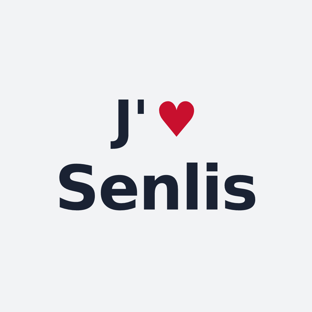 Poster personnalisé Senlis — design J'aime Senlis