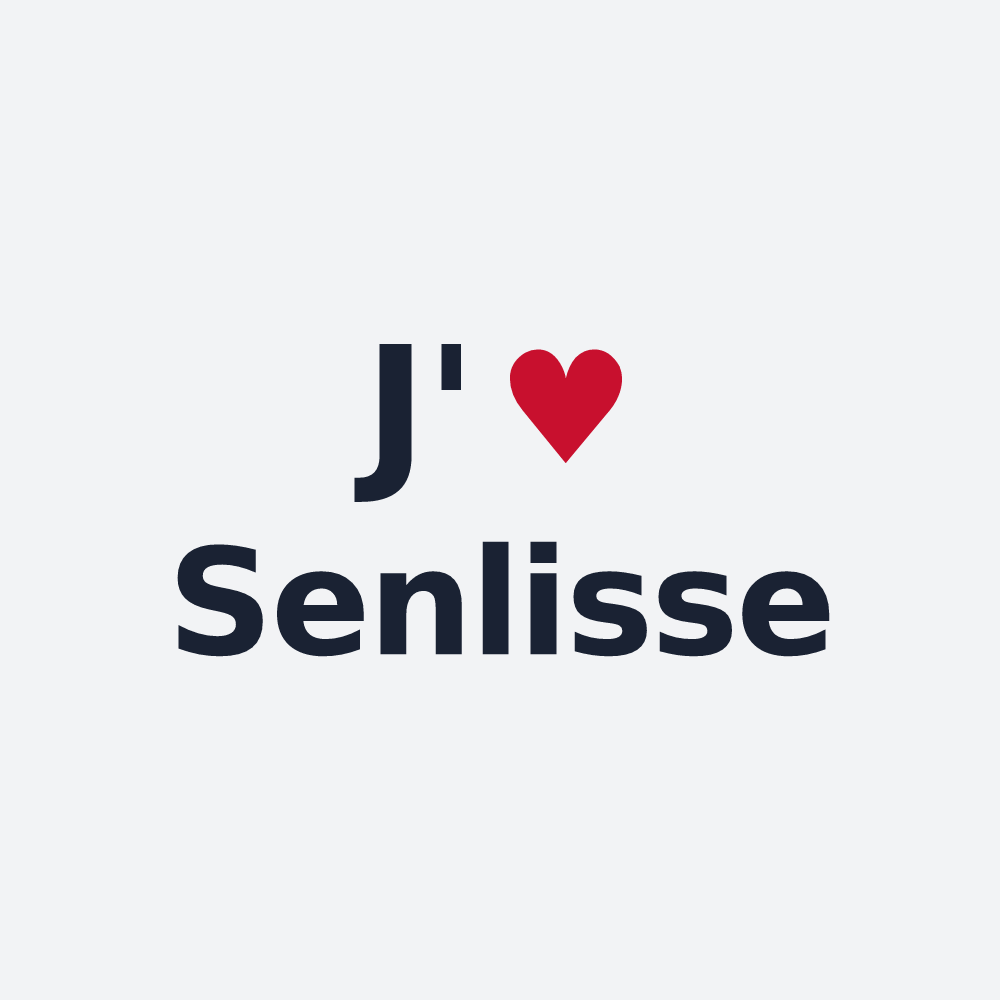 Poster personnalisé Senlisse — design J'aime Senlisse