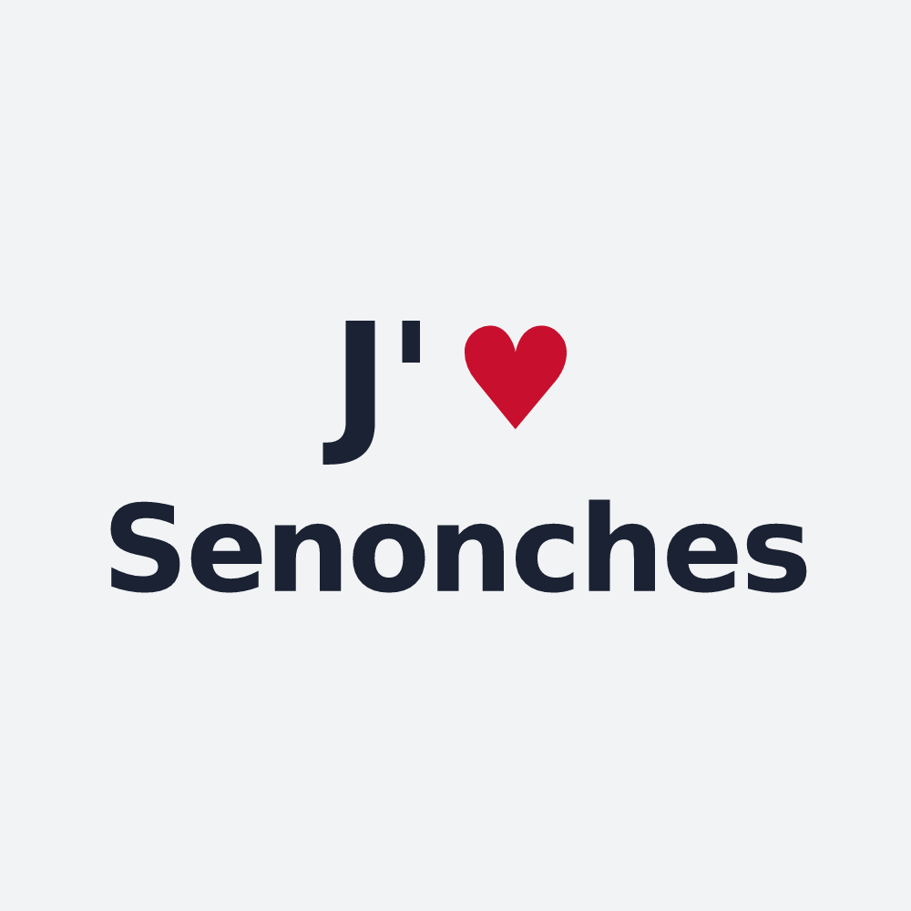 Poster personnalisé Senonches — design « J'aime Senonches » imprimé sur le poster