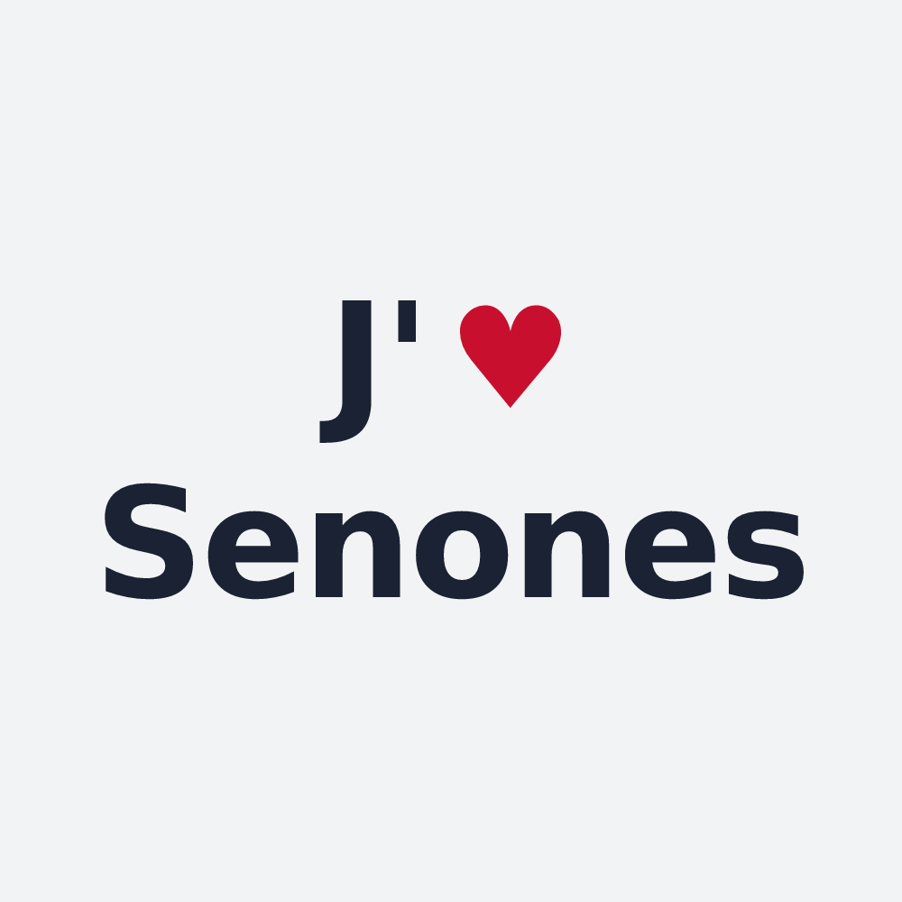 Poster personnalisé Senones — design « J'aime Senones » imprimé sur le poster