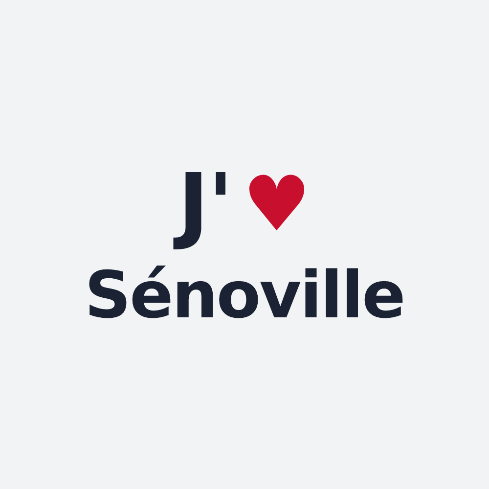 Poster personnalisé Sénoville — design J'aime Sénoville
