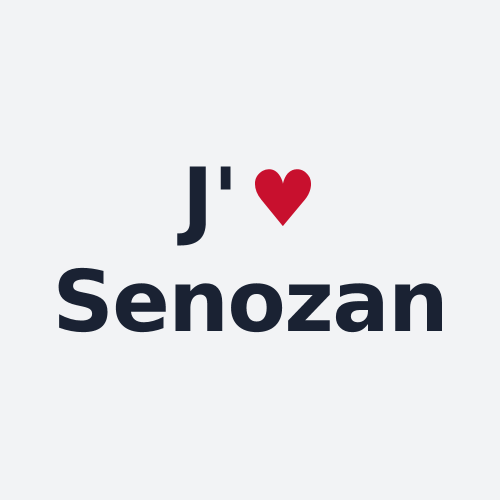 Poster personnalisé Senozan — design J'aime Senozan