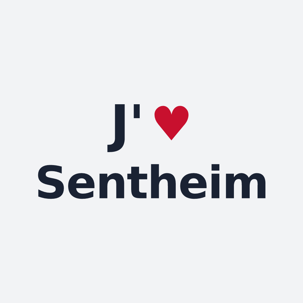 Poster personnalisé Sentheim — design J'aime Sentheim