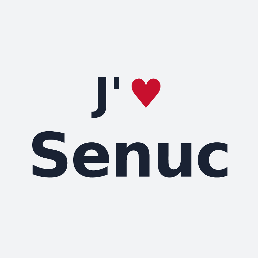 Poster personnalisé Senuc — design « J'aime Senuc » imprimé sur le poster