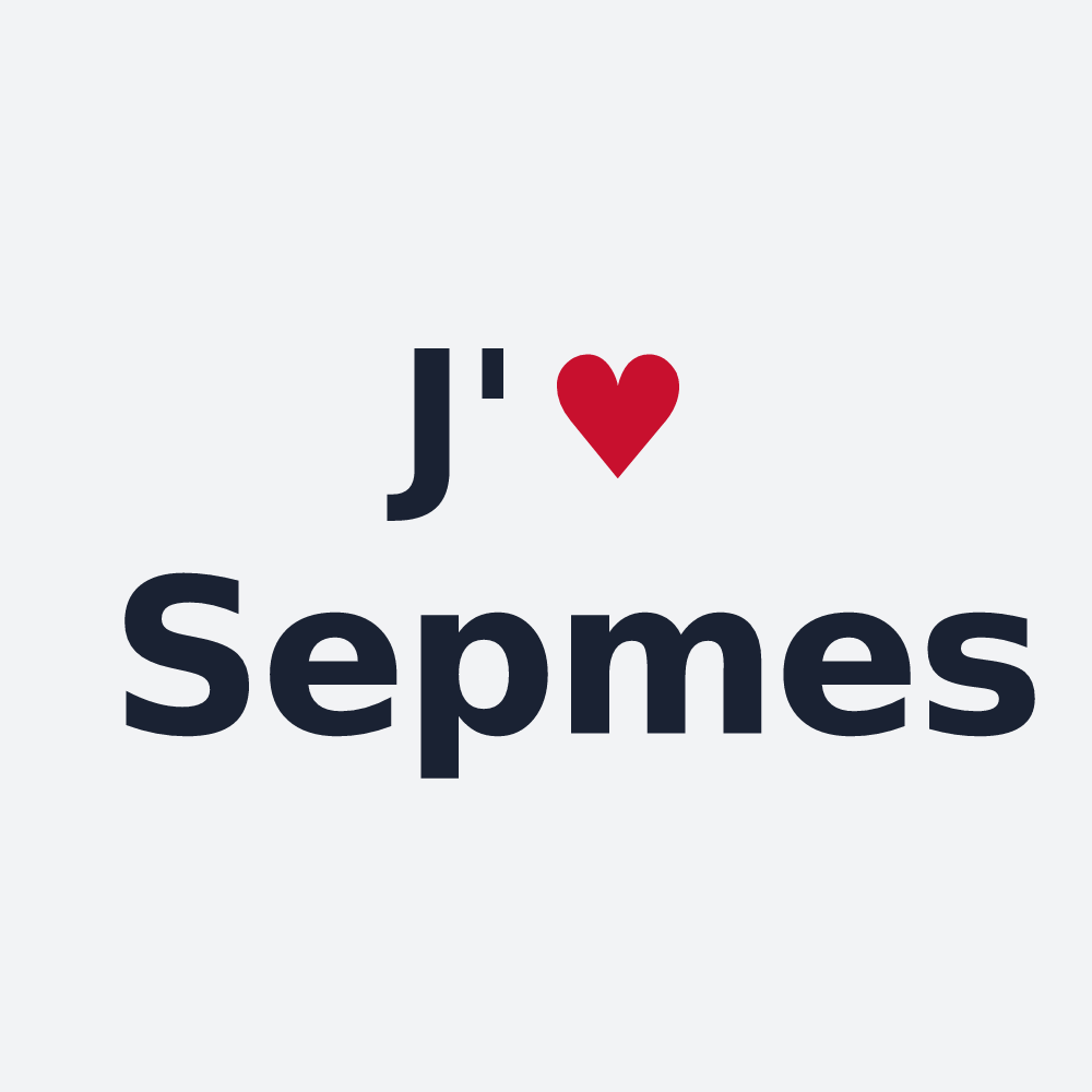 Poster personnalisé Sepmes — design J'aime Sepmes