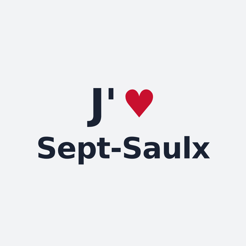Poster personnalisé Sept-Saulx — design J'aime Sept-Saulx