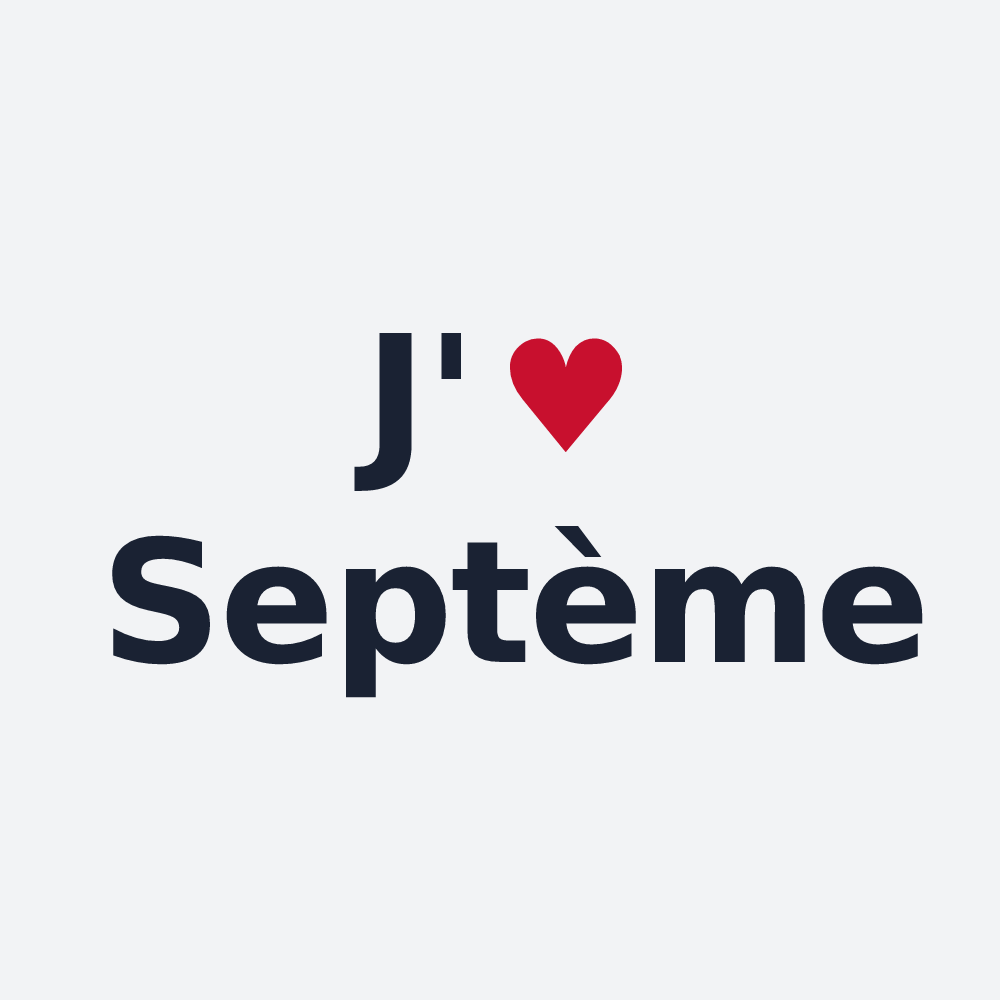 Poster personnalisé Septème — design J'aime Septème