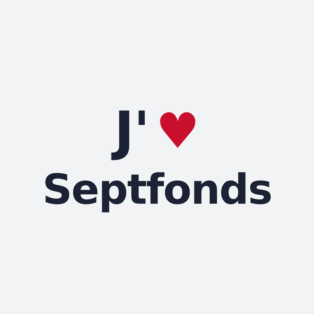 Poster personnalisé Septfonds — design « J'aime Septfonds » imprimé sur le poster