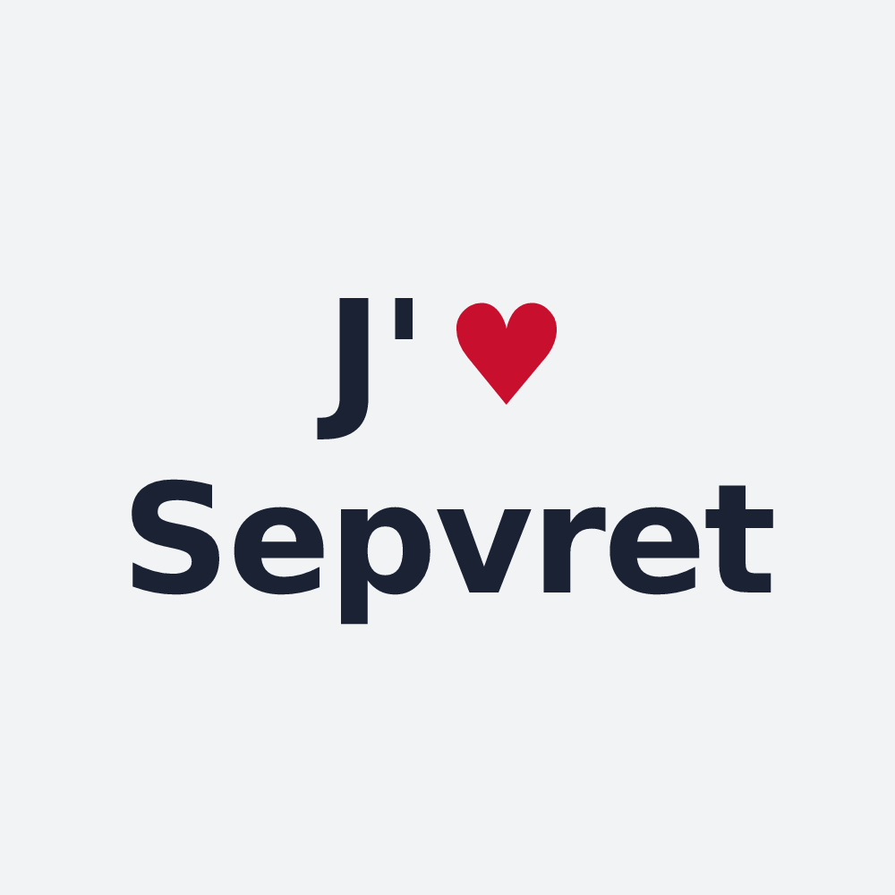 Poster personnalisé Sepvret — design J'aime Sepvret