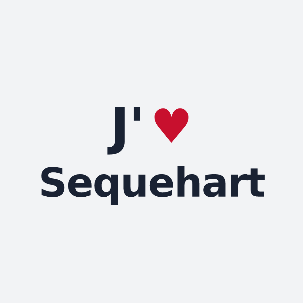 Poster personnalisé Sequehart — design J'aime Sequehart