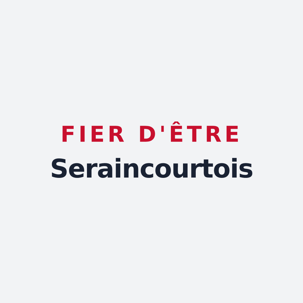Poster « Fier d'être Seraincourtois » — design pour Seraincourt