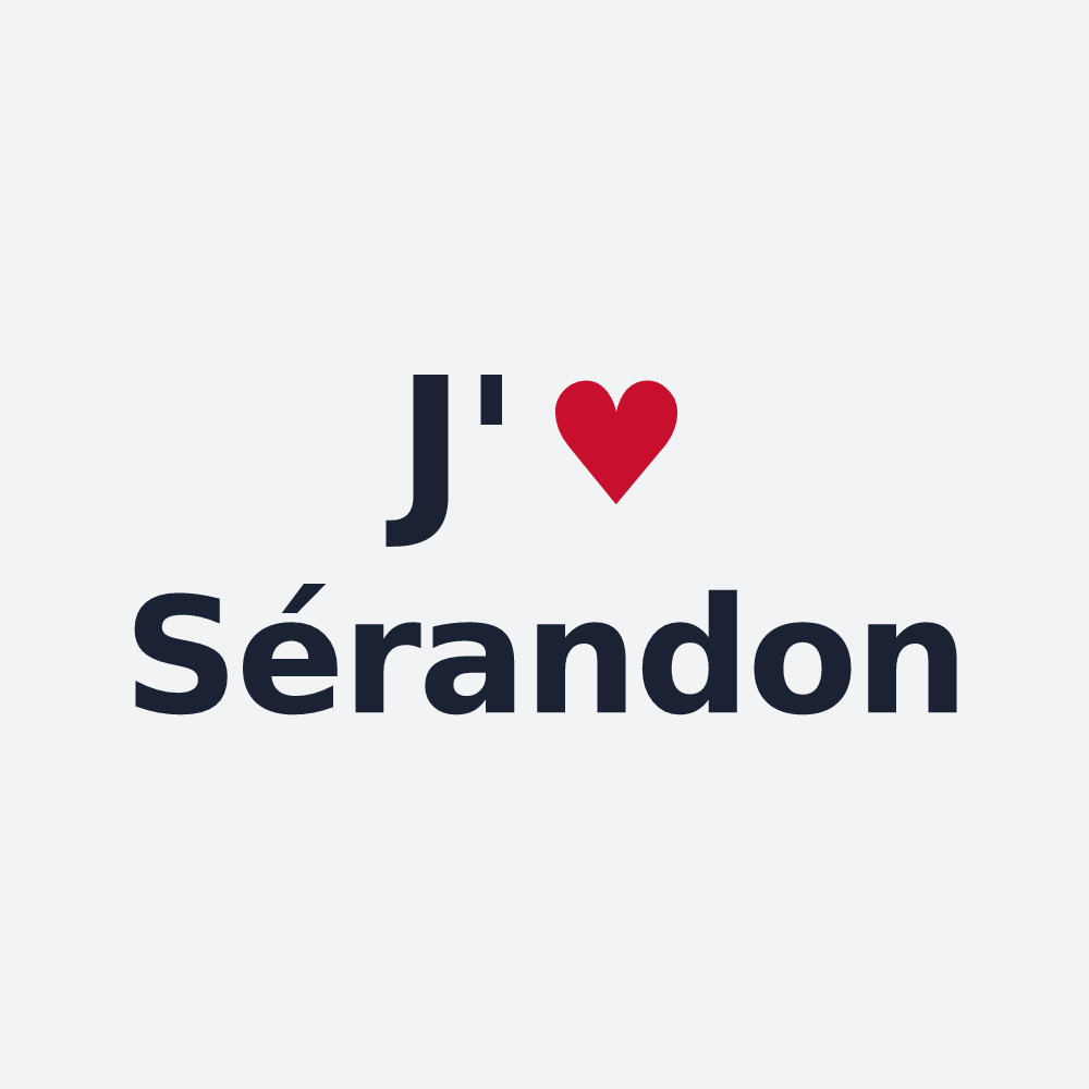 Poster personnalisé Sérandon — design « J'aime Sérandon » imprimé sur le poster