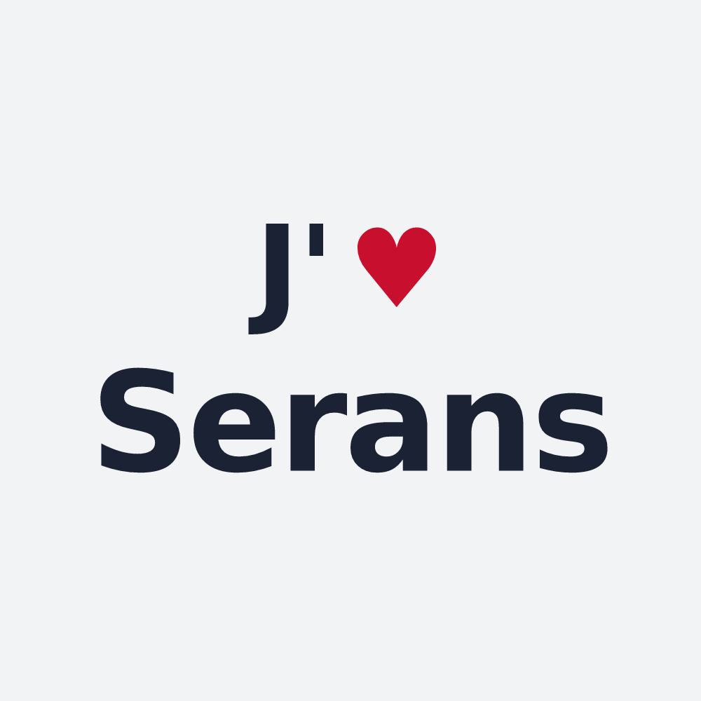 Poster personnalisé Serans — design J'aime Serans