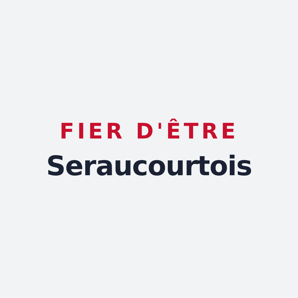 Poster « Fier d'être Seraucourtois » — design pour Seraucourt-le-Grand