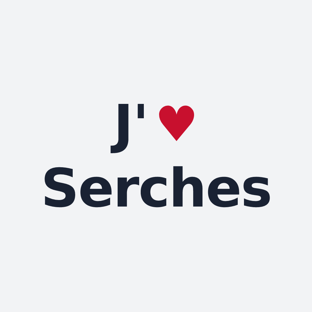 Poster personnalisé Serches — design « J'aime Serches » imprimé sur le poster