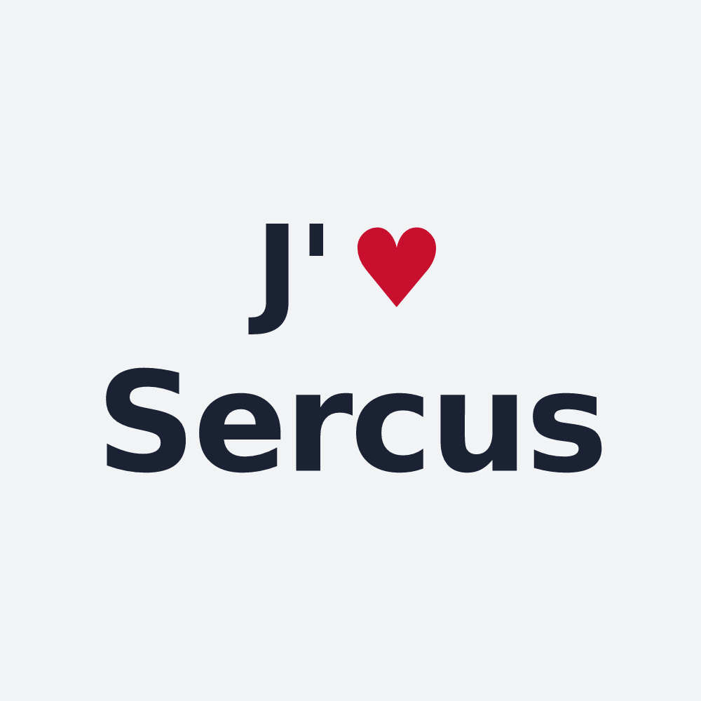 Poster personnalisé Sercus — design J'aime Sercus
