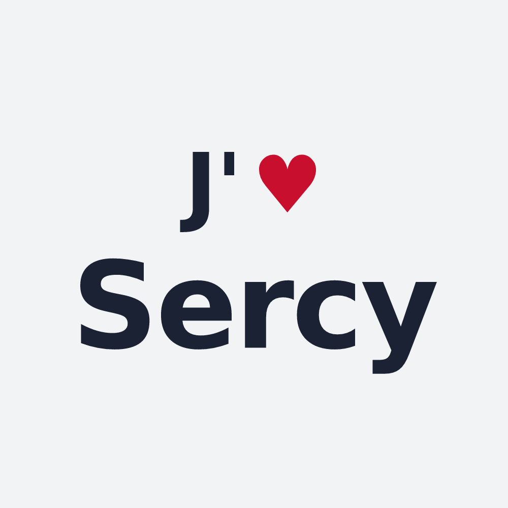 Poster personnalisé Sercy — design J'aime Sercy