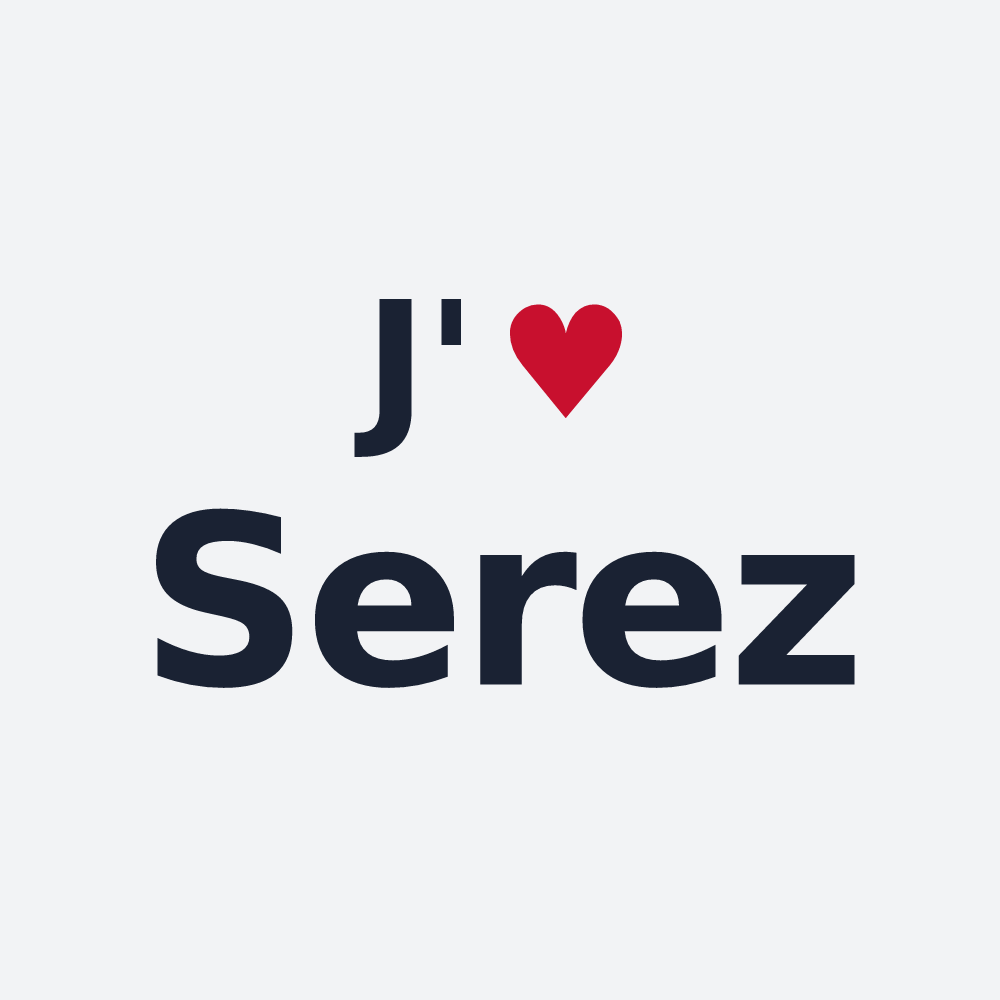 Poster personnalisé Serez — design J'aime Serez