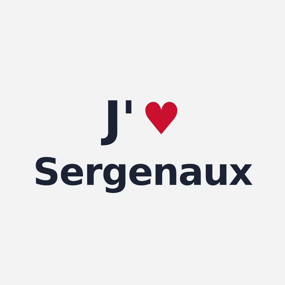 Poster personnalisé Sergenaux — design J'aime Sergenaux