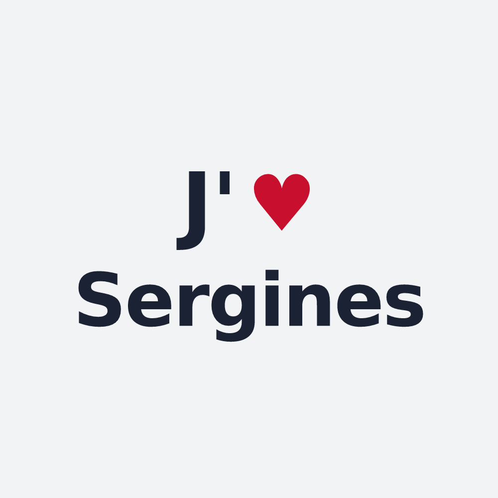 Poster personnalisé Sergines — design J'aime Sergines
