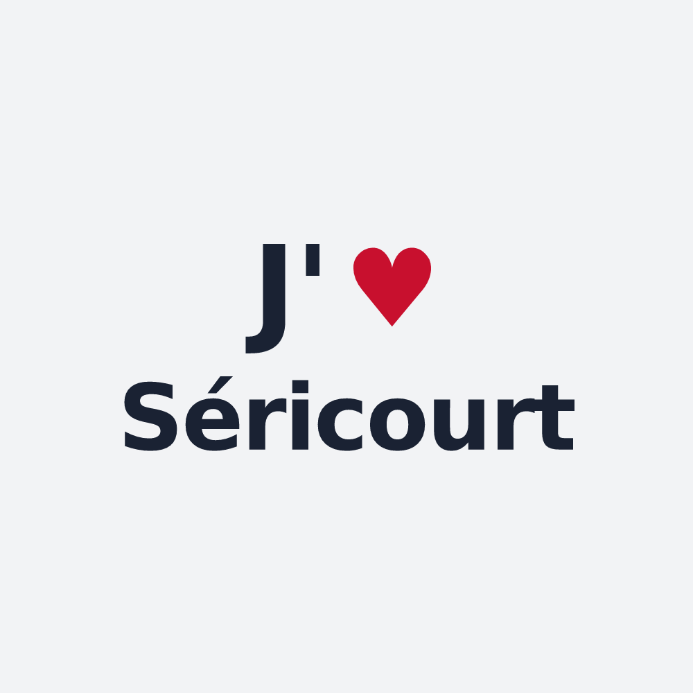 Poster personnalisé Séricourt — design « J'aime Séricourt » imprimé sur le poster