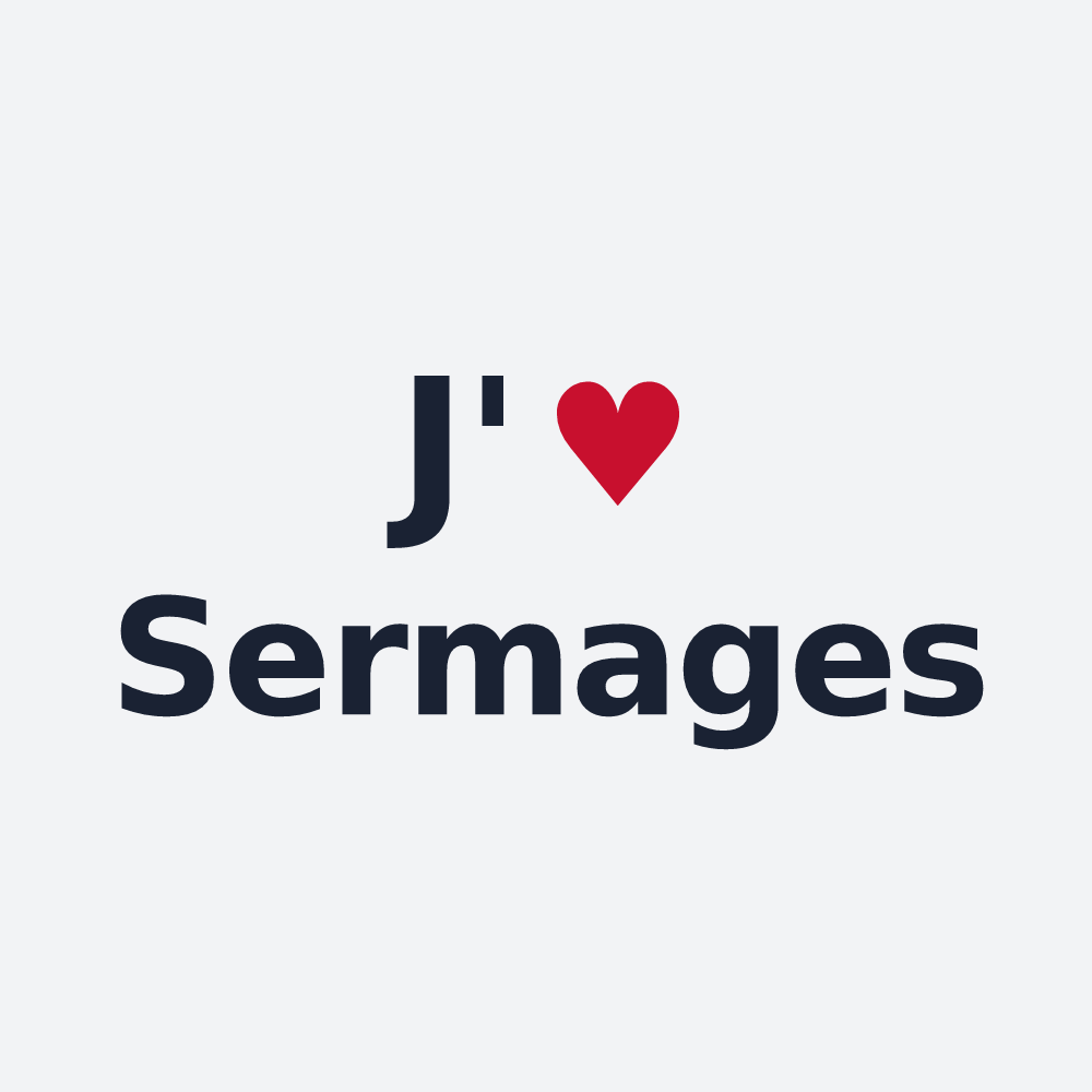 Poster personnalisé Sermages — design J'aime Sermages