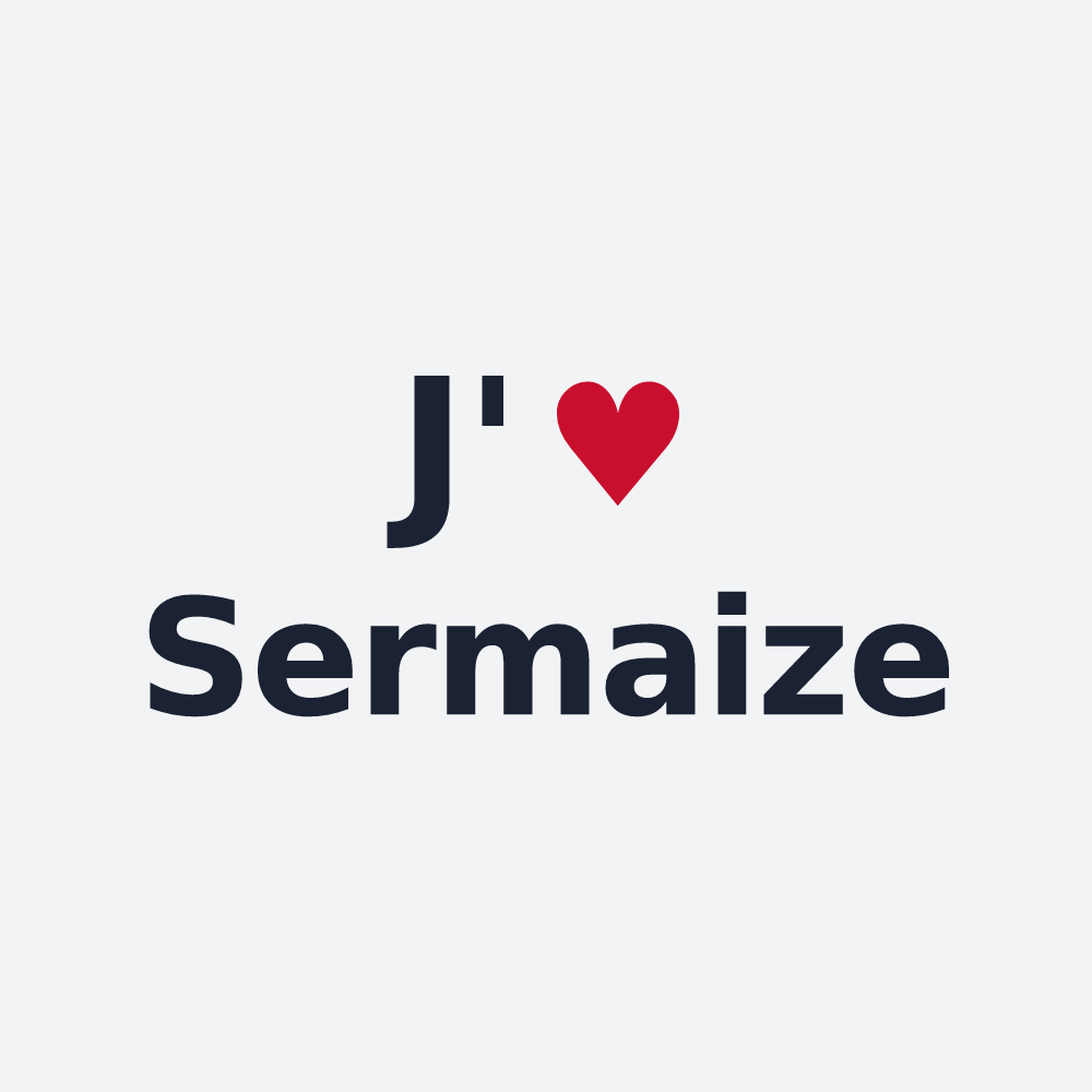Poster personnalisé Sermaize — design J'aime Sermaize