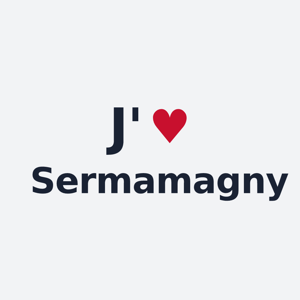Poster personnalisé Sermamagny — design J'aime Sermamagny