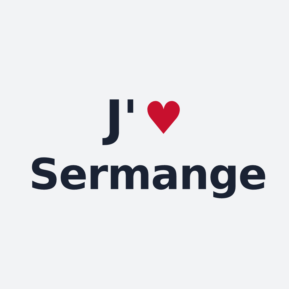 Poster personnalisé Sermange — design J'aime Sermange
