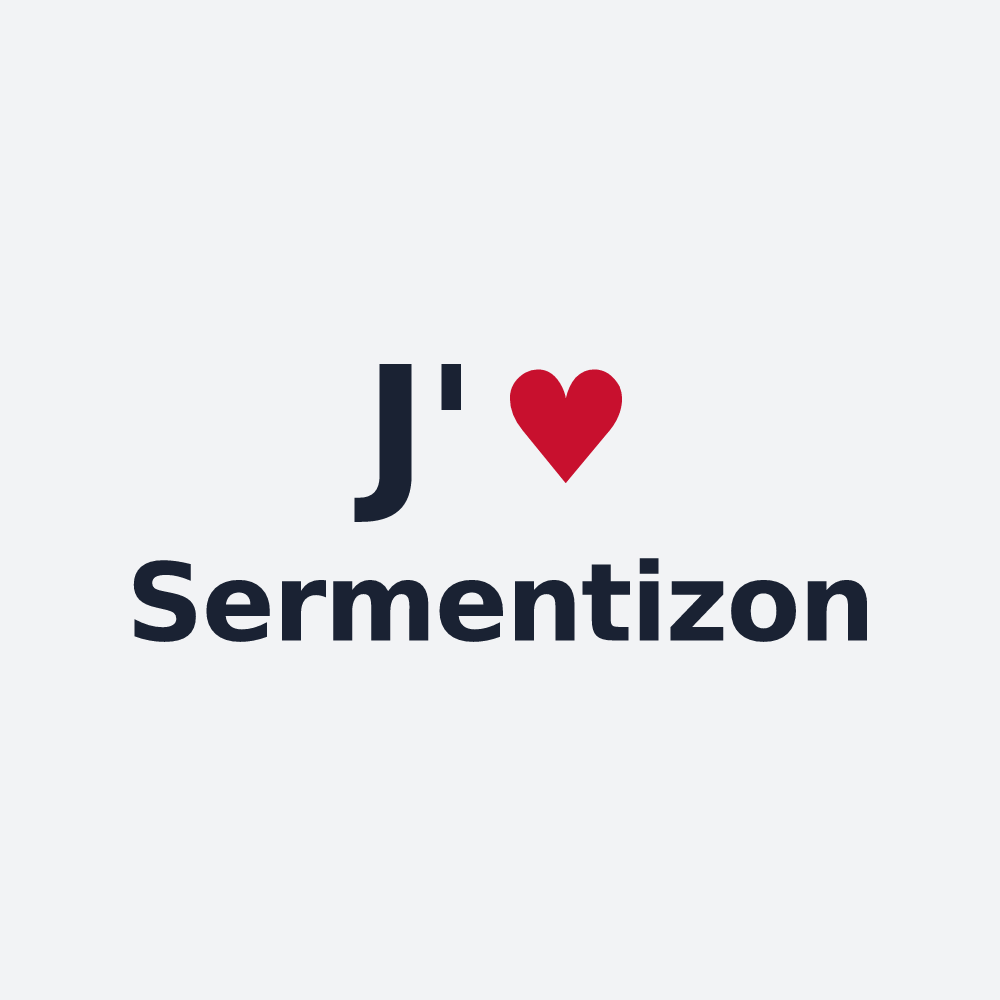 Poster personnalisé Sermentizon — design « J'aime Sermentizon » imprimé sur le poster