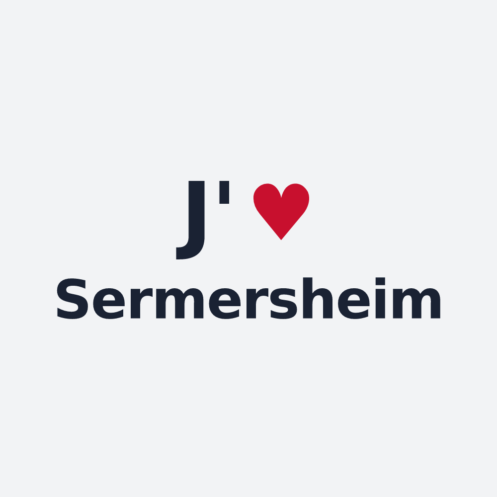 Poster personnalisé Sermersheim — design J'aime Sermersheim