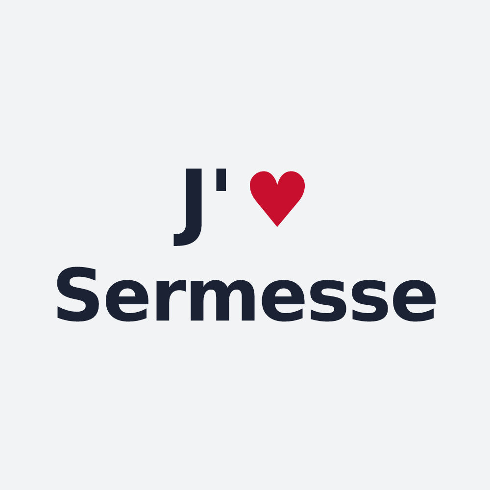 Poster personnalisé Sermesse — design J'aime Sermesse