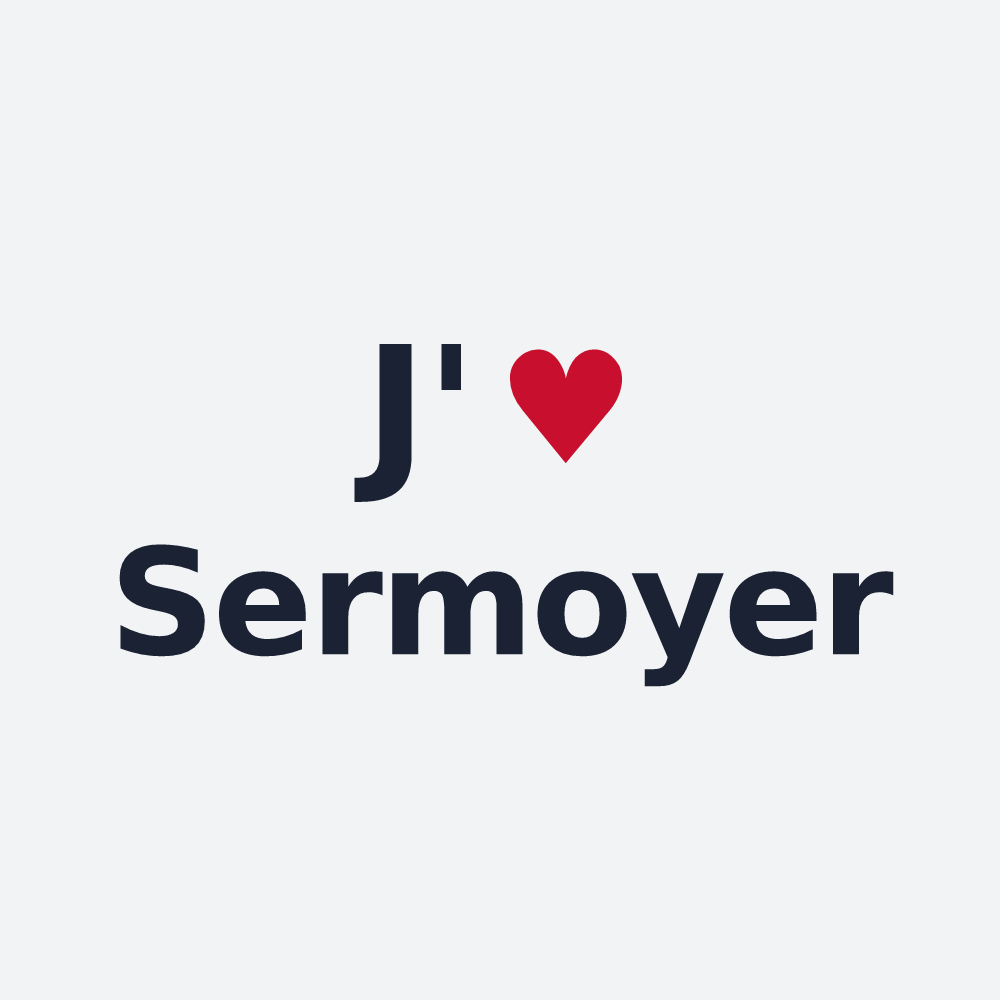 Poster personnalisé Sermoyer — design J'aime Sermoyer